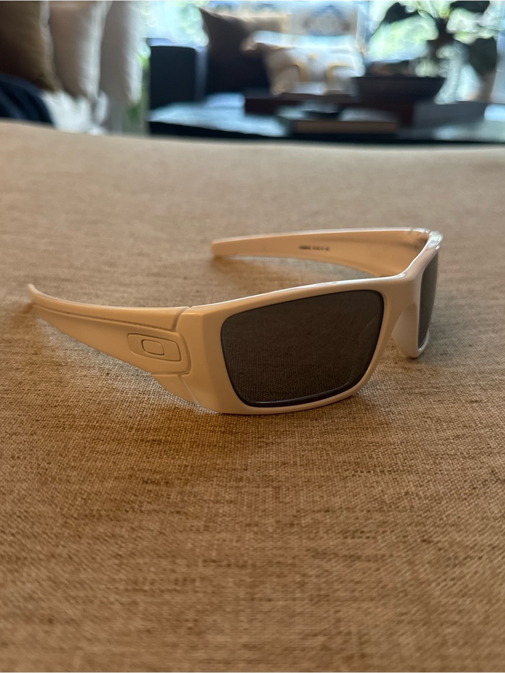 Oakley White Frame Black Lens Sunglasses - Picture 2 of 3